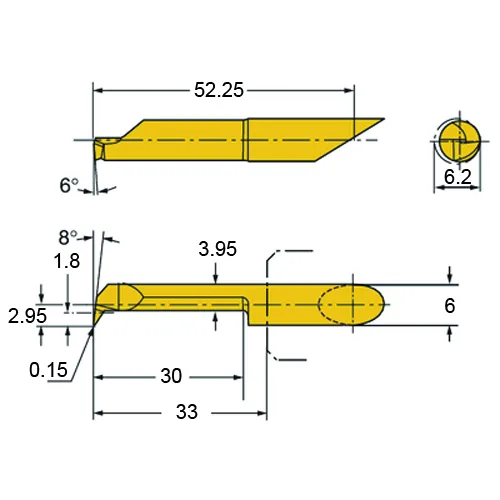Профильный минирезец для точения Sandvik Coromant CXS-06TE98-15-6230R 1025