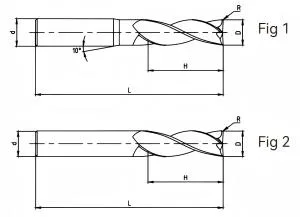 Фреза твердосплавная радиусная 1 мм R1 (OKE OMPQ-3R-080R1.0)