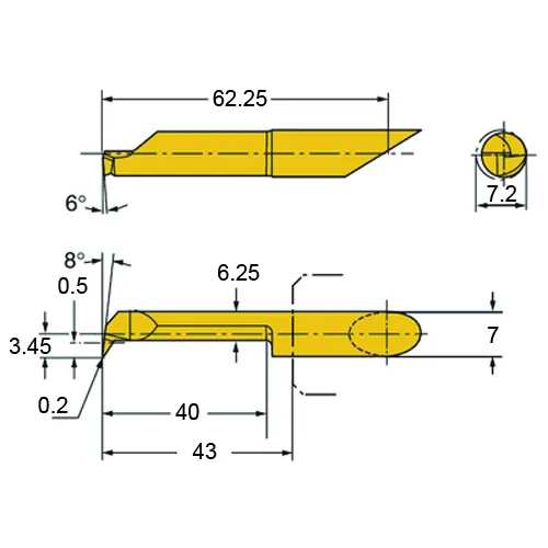 Профильный минирезец для точения Sandvik Coromant CXS-07T098-20-7240R 1025