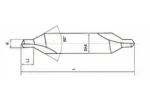 Сверло центровочное твердосплавное Ø1 мм, TiSiN (Geefun GDRCA-0100)