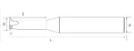 Резьбофреза твердосплавная M1.2×0,25 одновитковая, AlCrSiN