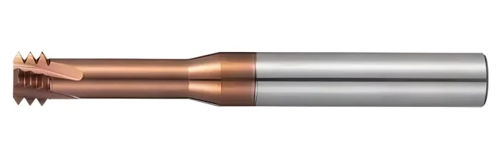 Резьбофреза твердосплавная M1.2×0,25 трёхвитковая, AlCrSiN
